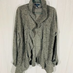 Karen Scott Ruffle Sweater Cardigan